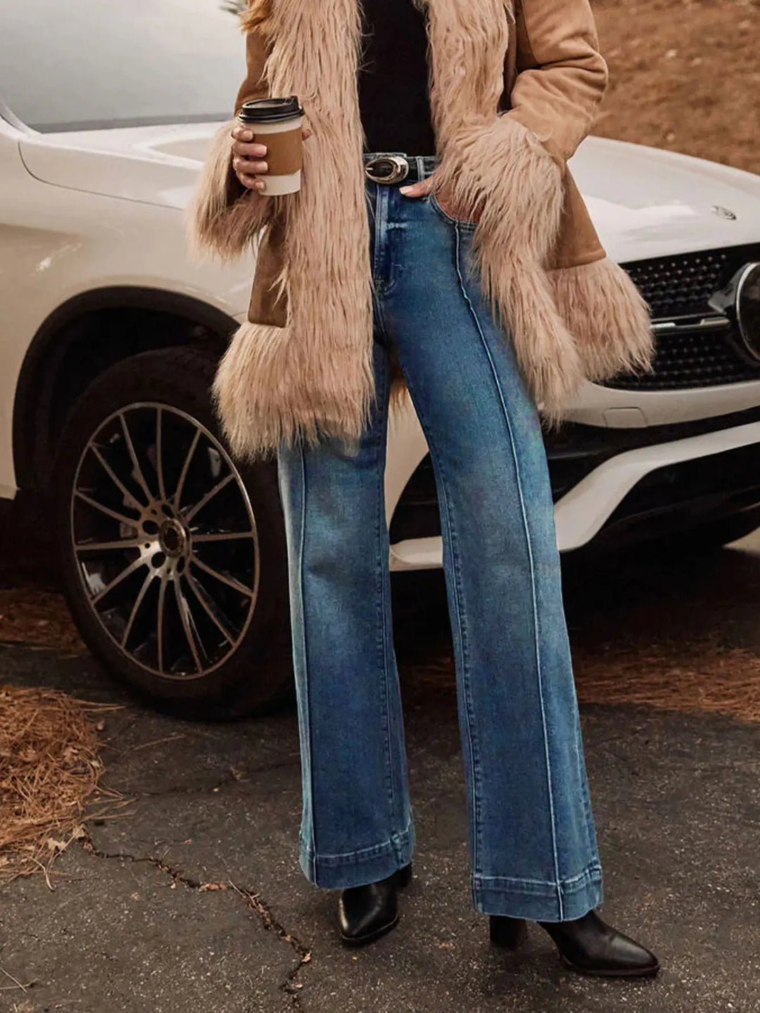 Lena - High-Waist Wide-Leg Jeans