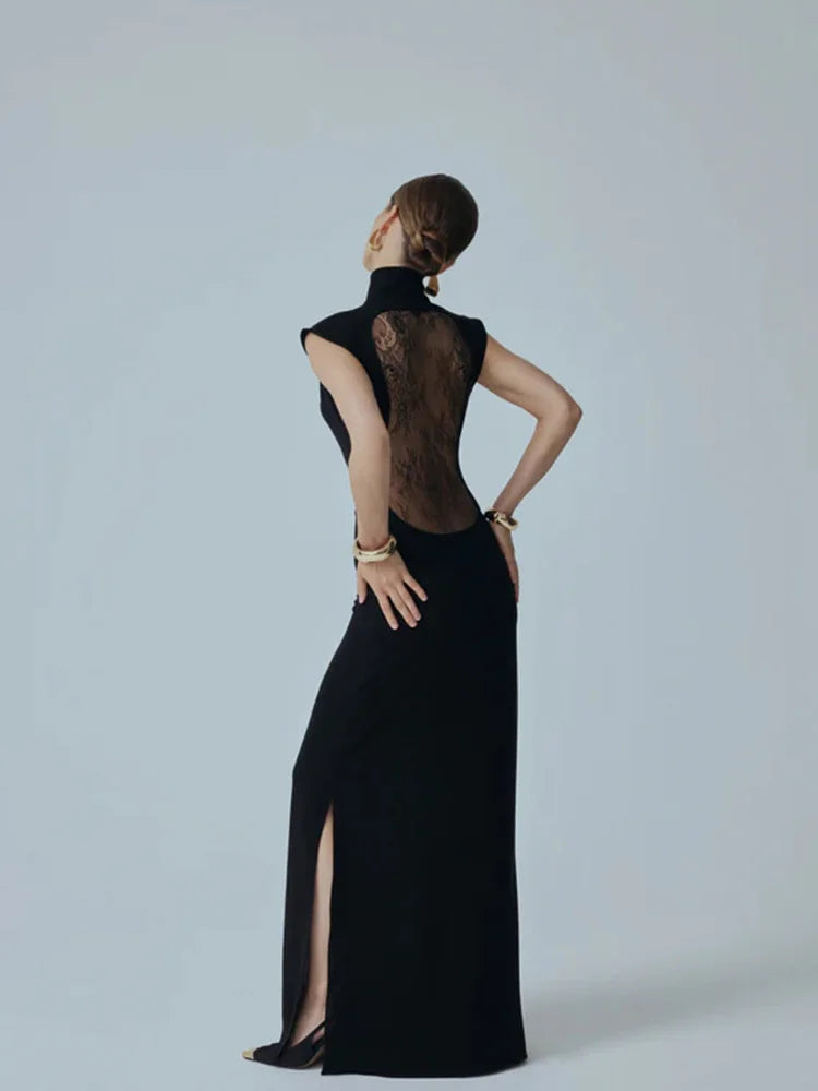 Zyra | Lace Back Maxi Dress