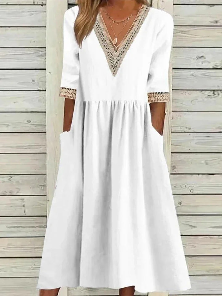 Estella | Breezy Lace Midi Dress
