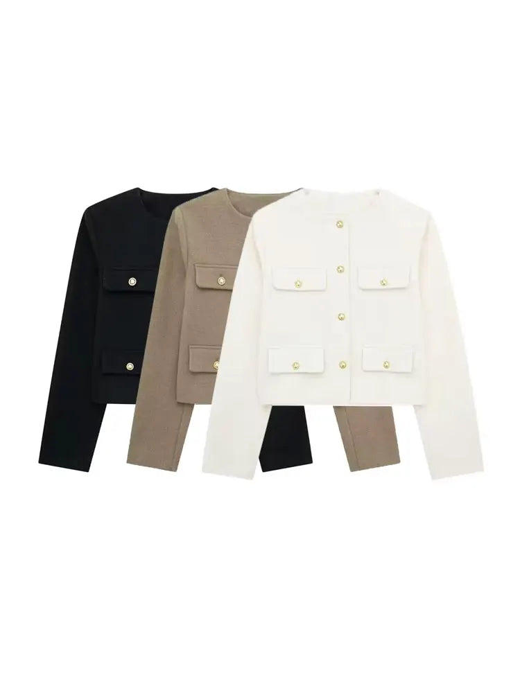 Odessa - Cropped Button Jacket