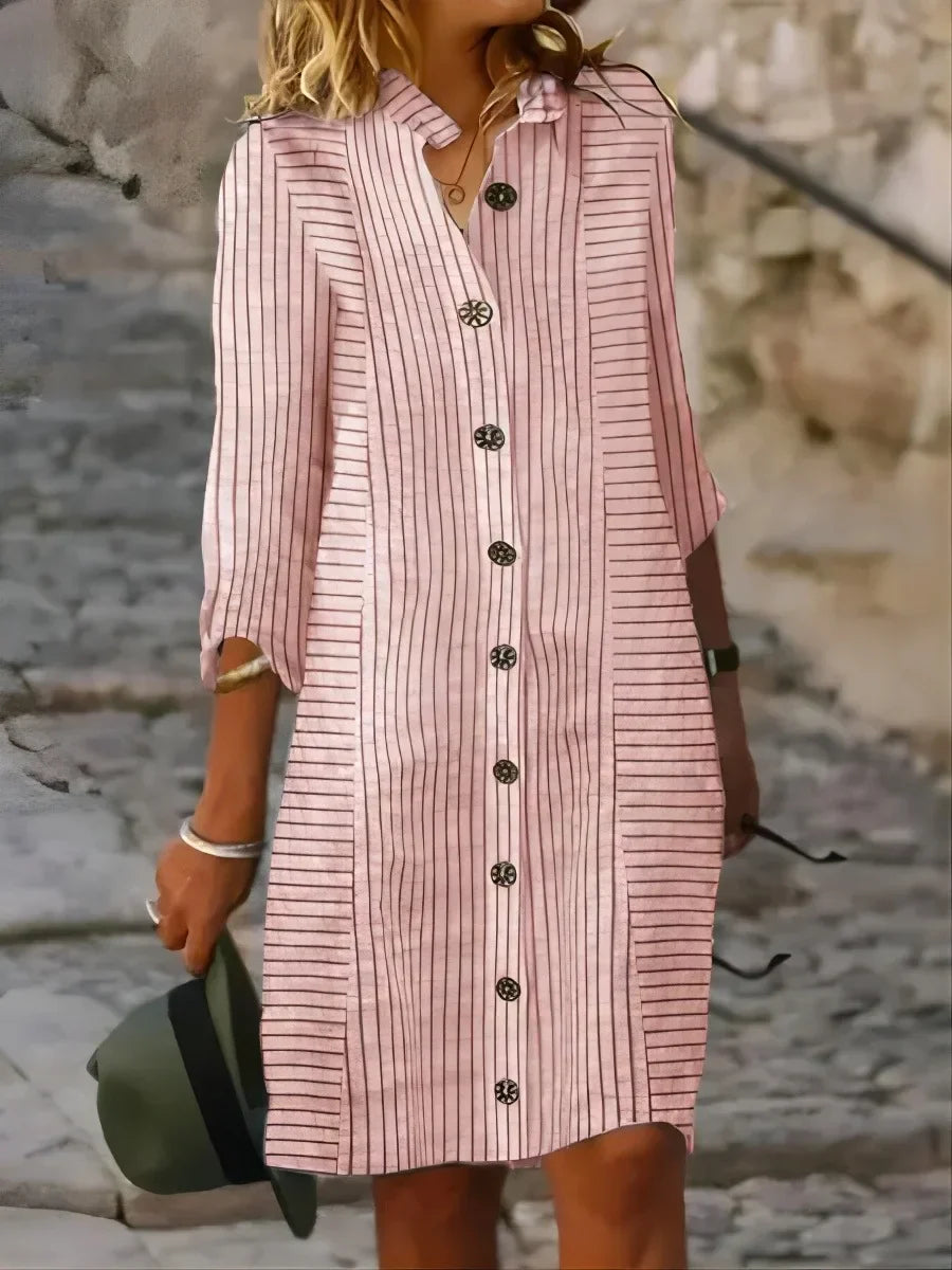 Doris | Striped Shirt Dress