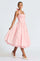 Edith | Square Neck Midi Dress Pink