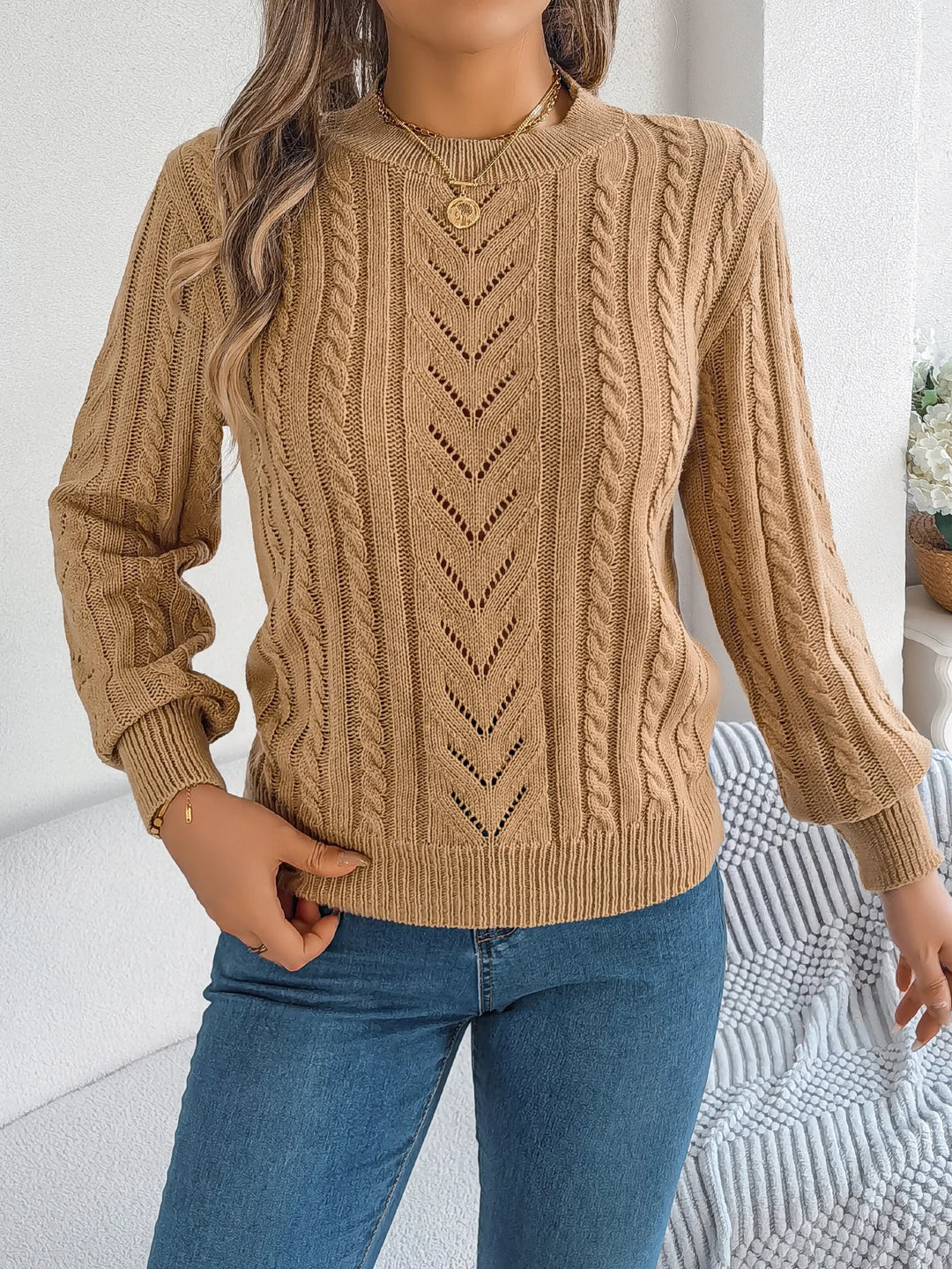 Aria - Cable Knit Jumper