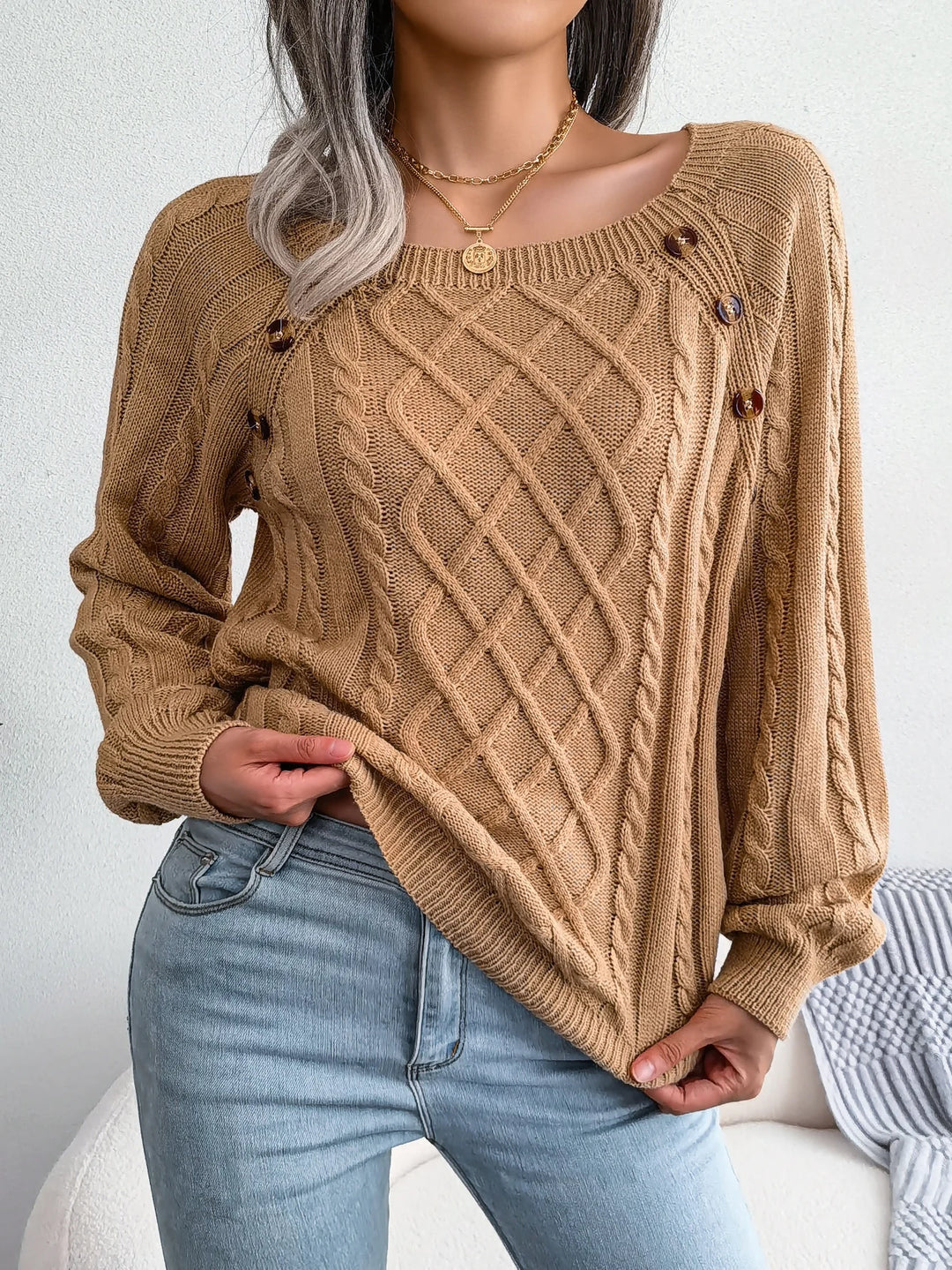 Lara - Cable Knit Jumper