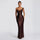 Velixa | Pleated Fishtail Gown - Brown