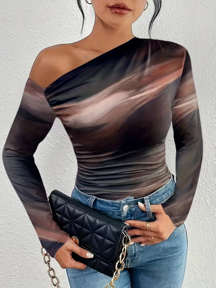 Nadia - One-Shoulder Sculpt Top