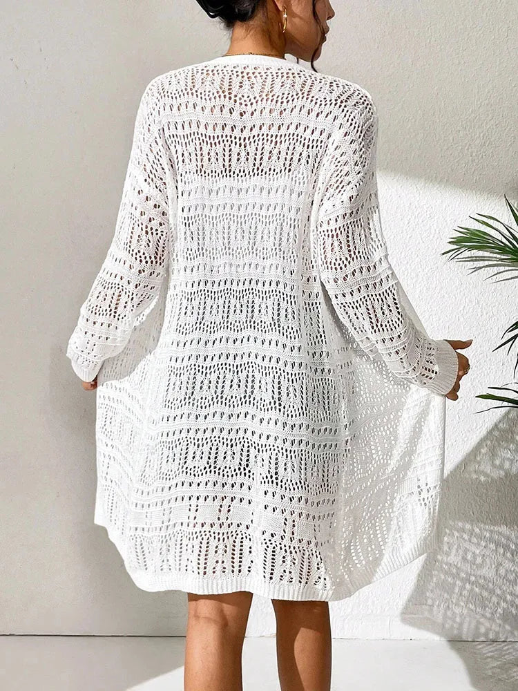 Aspen - Openwork Longline Cardigan