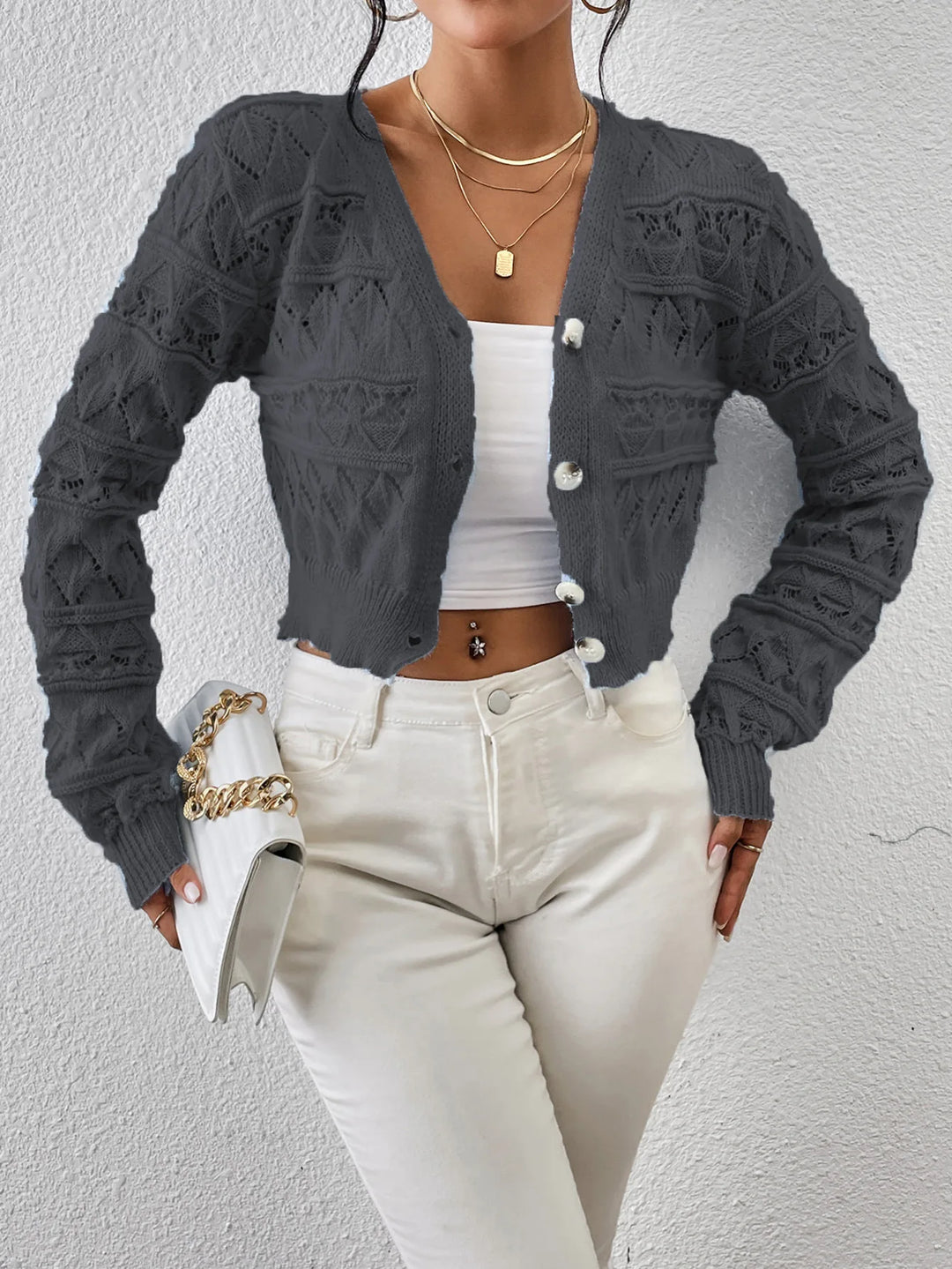 Léonie - Lace Knit Cardigan