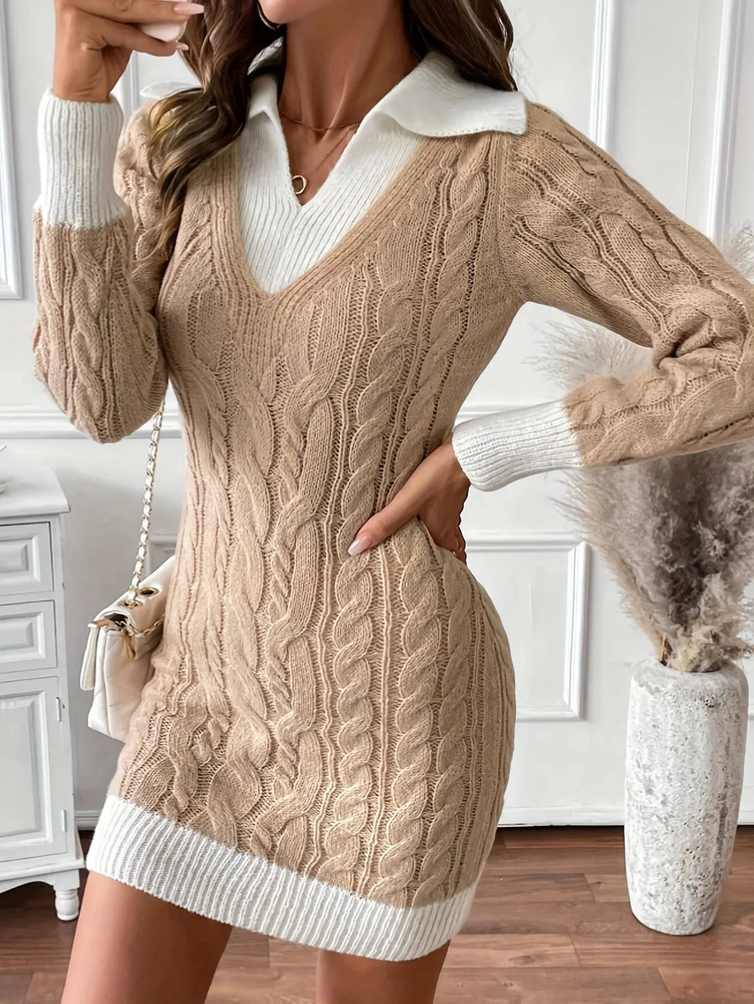 Chloe - Fitted Sweater-Dress