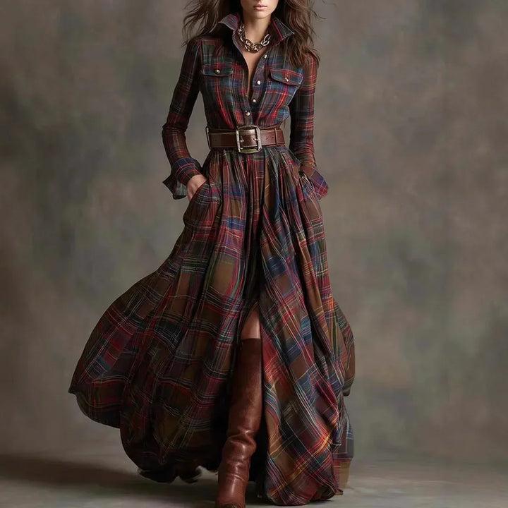 Bryanna | Plaid Maxi Dress
