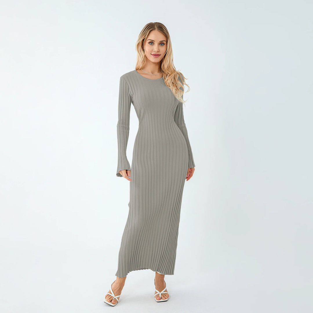 Mia - Ribbed Knit Maxi Dress