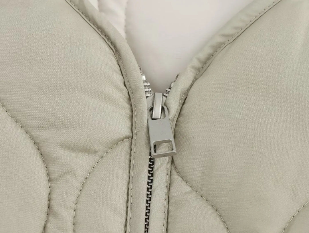 Arden - Collarless Quilted Jacket