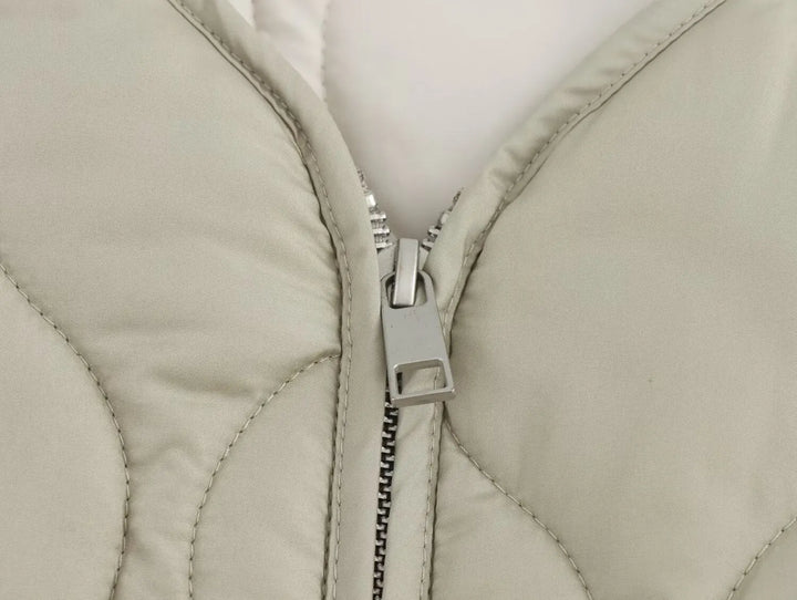 Arden - Collarless Quilted Jacket