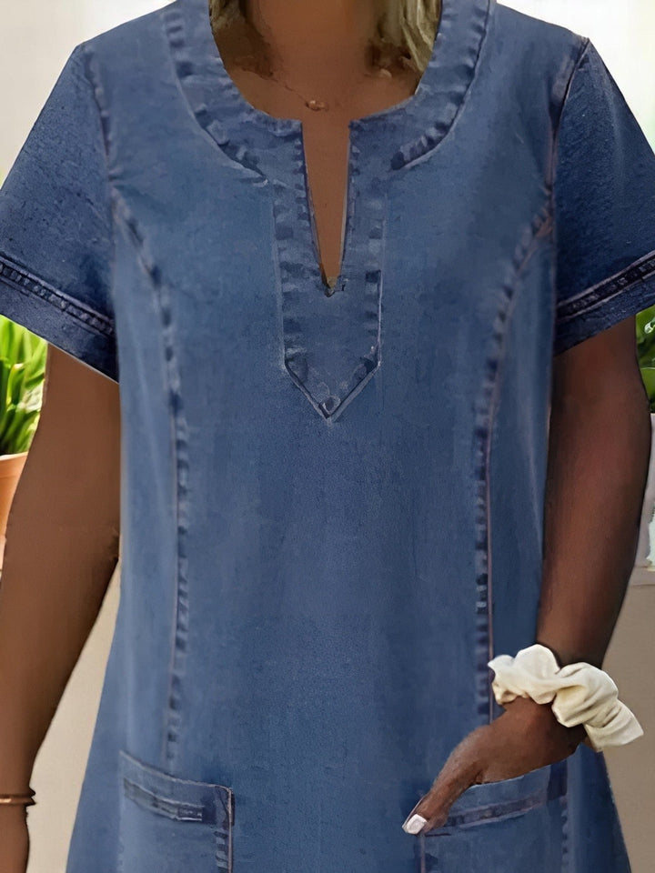 Gidget | Denim Button Midi Dress