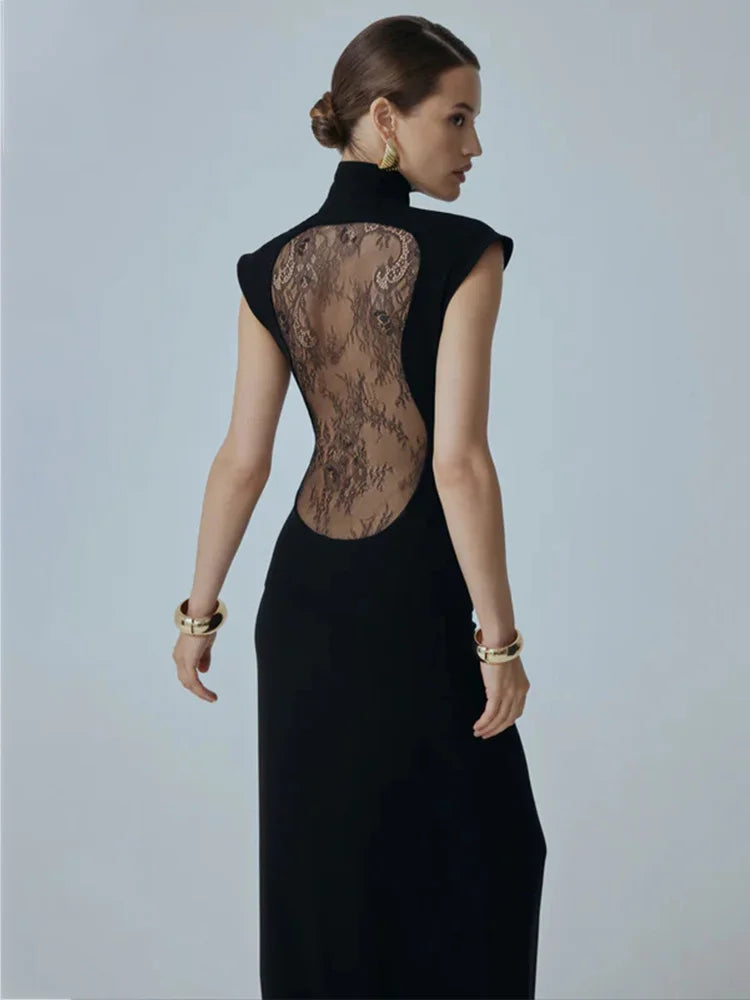 Zyra | Lace Back Maxi Dress