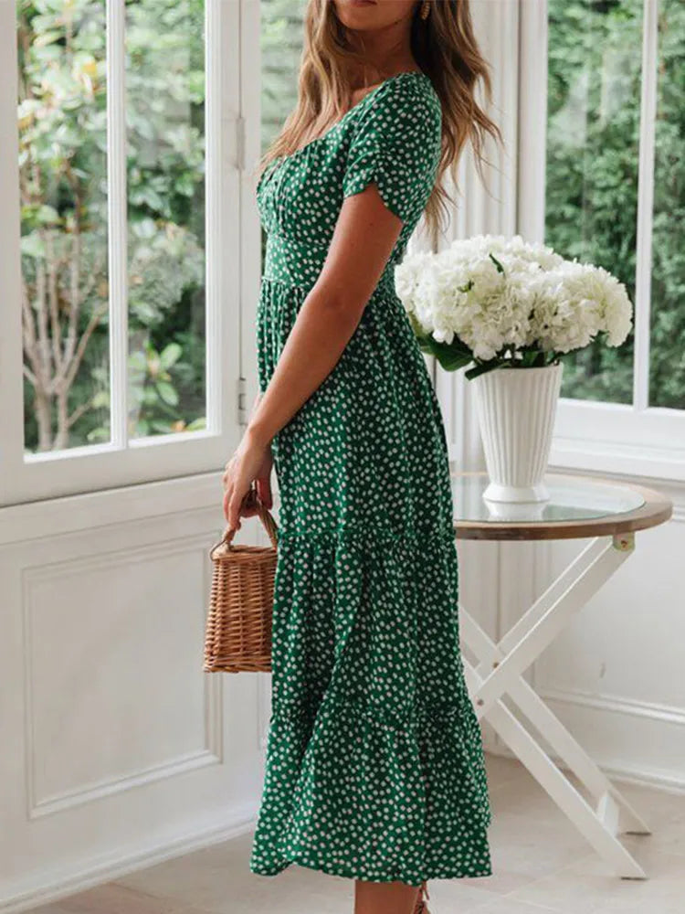 Ruth | Vintage Floral Maxi Dress