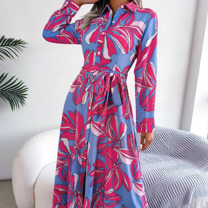 Marielle | Floral Shirt Maxi Dress
