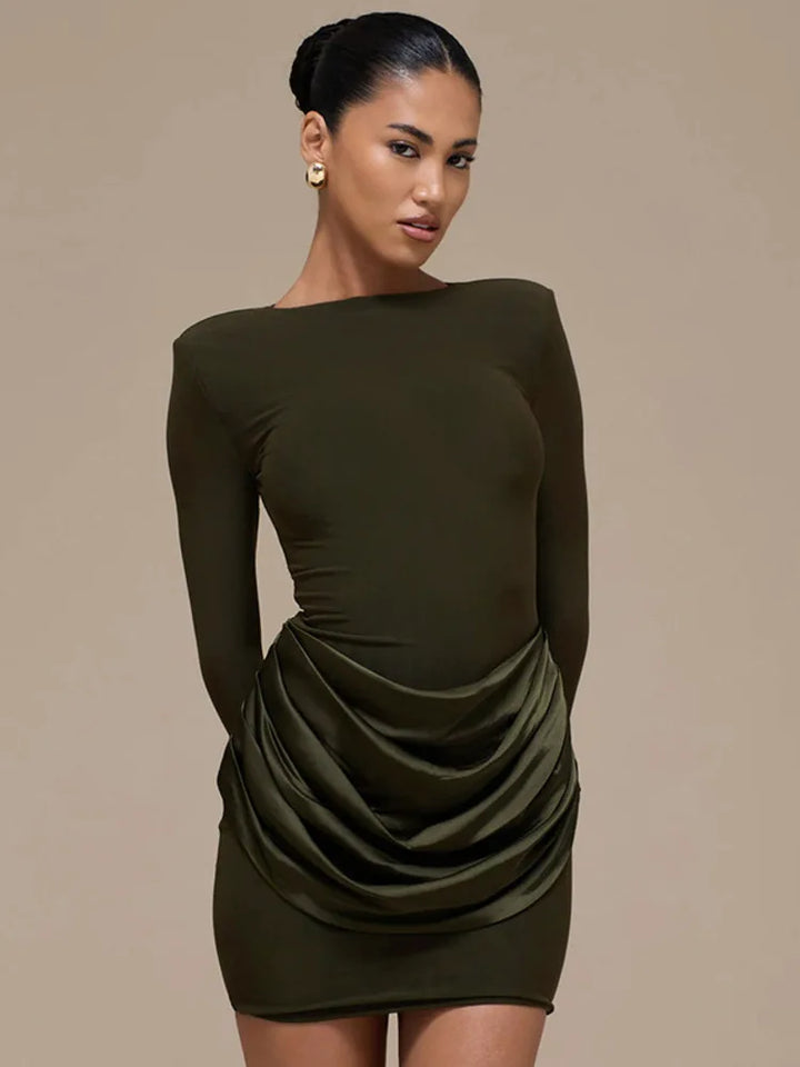 Nyla - Sculpted Drape Mini Dress
