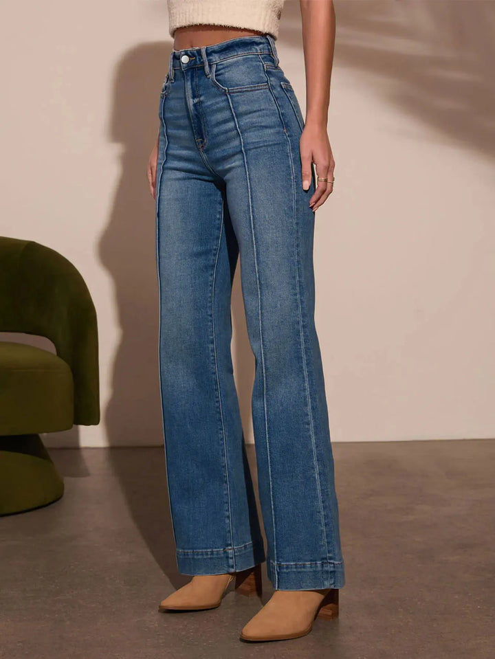 Lena - High-Waist Wide-Leg Jeans