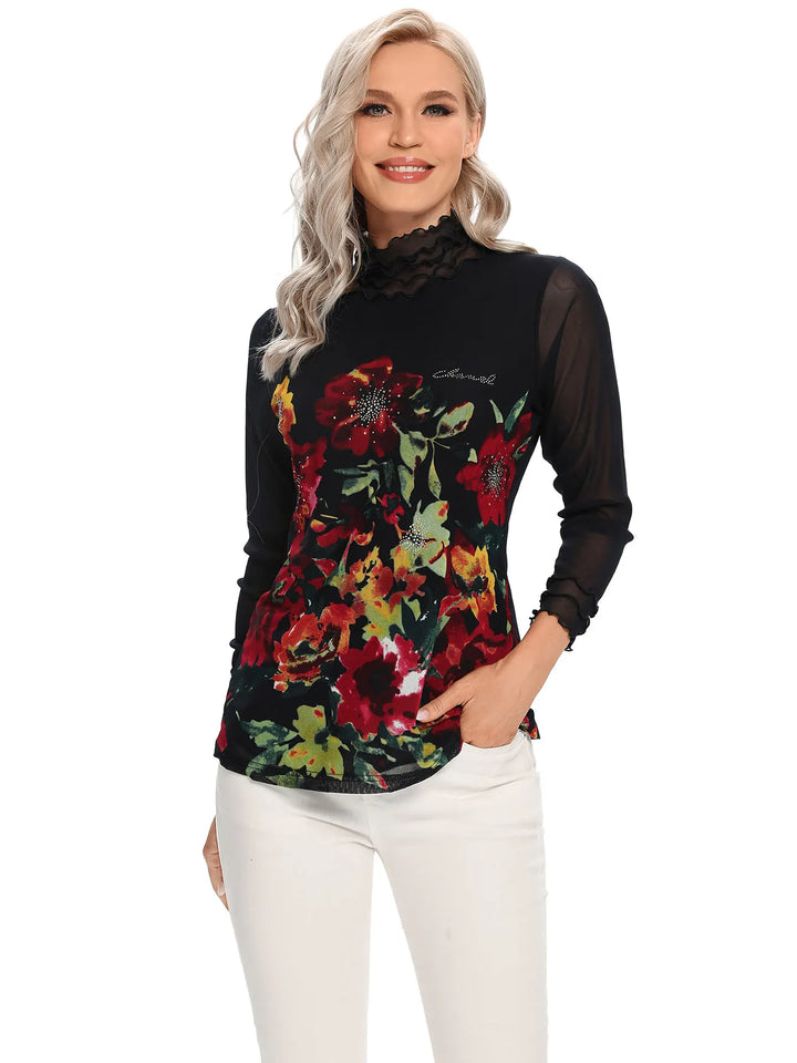Elena - Elegant High-Neck Top