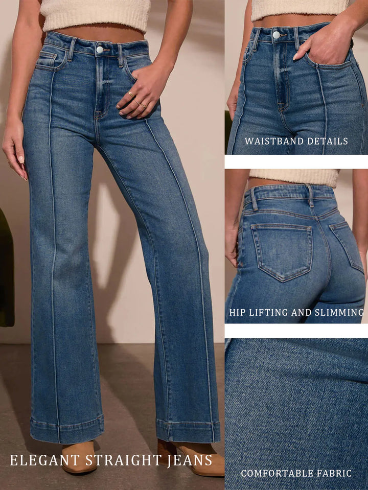 Lena - High-Waist Wide-Leg Jeans