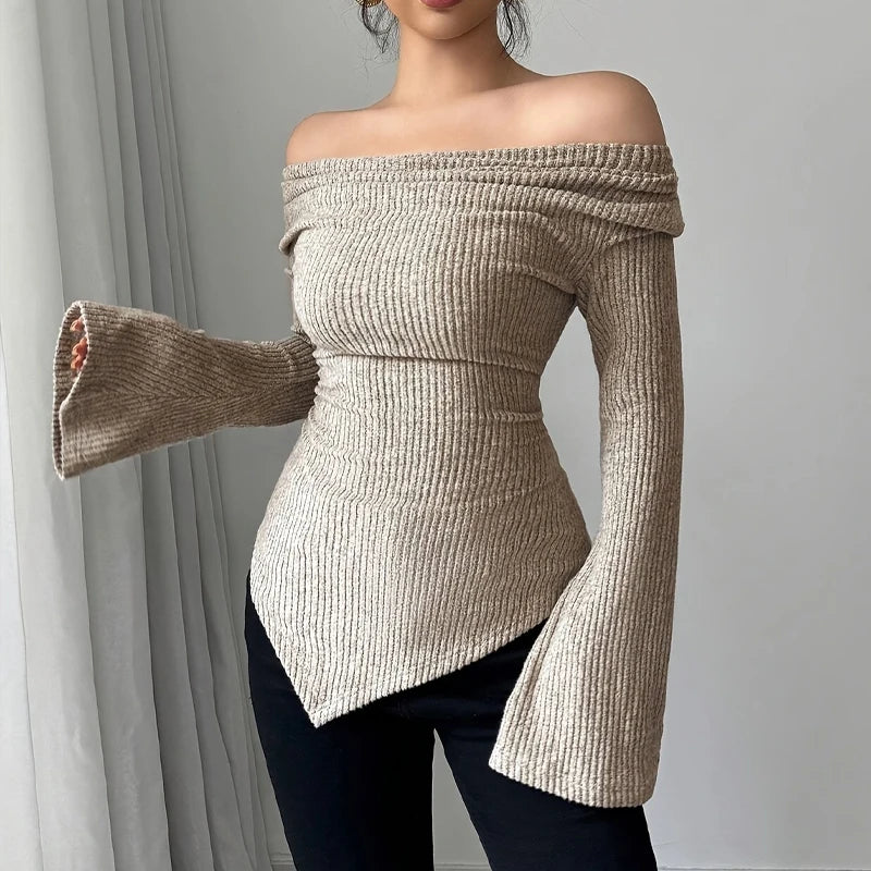 Sienna - Off-Shoulder Knit Top