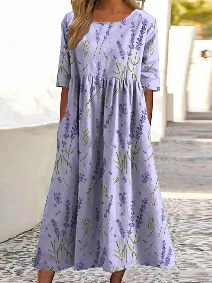 Elmira | Relaxed Floral Midi Dress