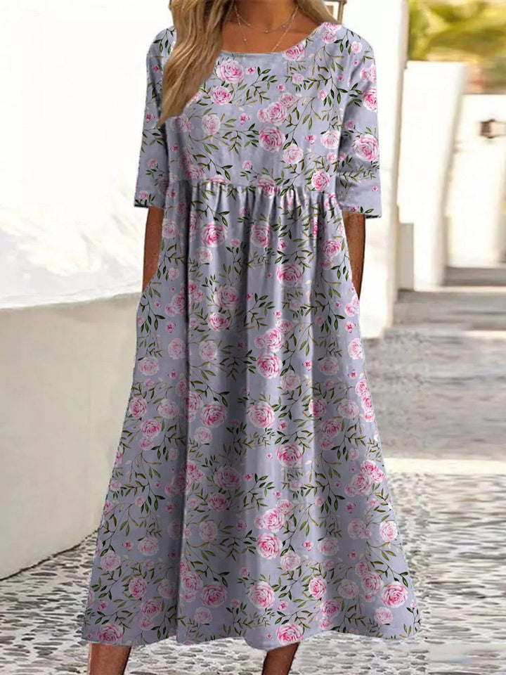 Elmira | Relaxed Floral Midi Dress