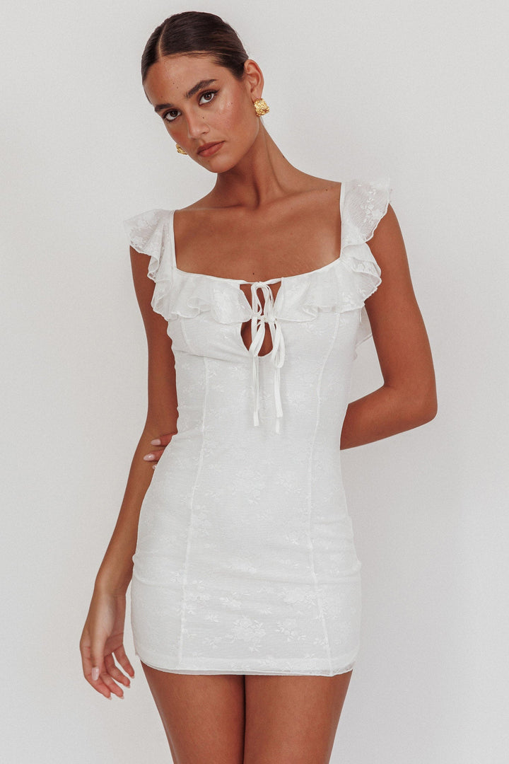 Sweet Saturday | Fitted Mini Dress - White
