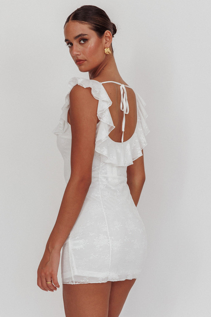 Sweet Saturday | Fitted Mini Dress - White
