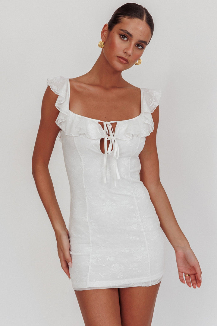 Sweet Saturday | Fitted Mini Dress - White