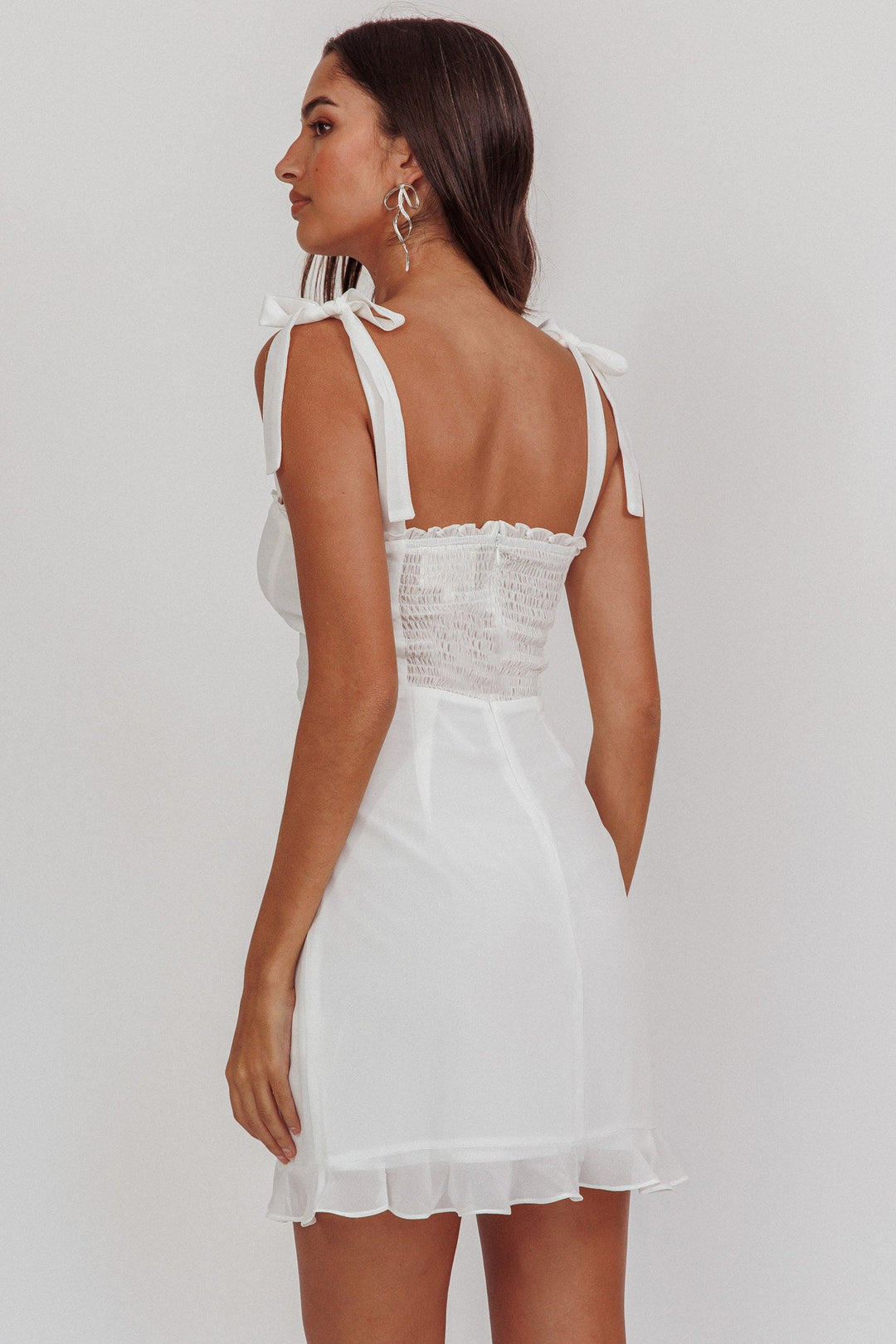 Jezika | Chiffon Mini Dress - White