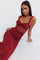 Oliana | Bodycon Midi Dress - Burgundy