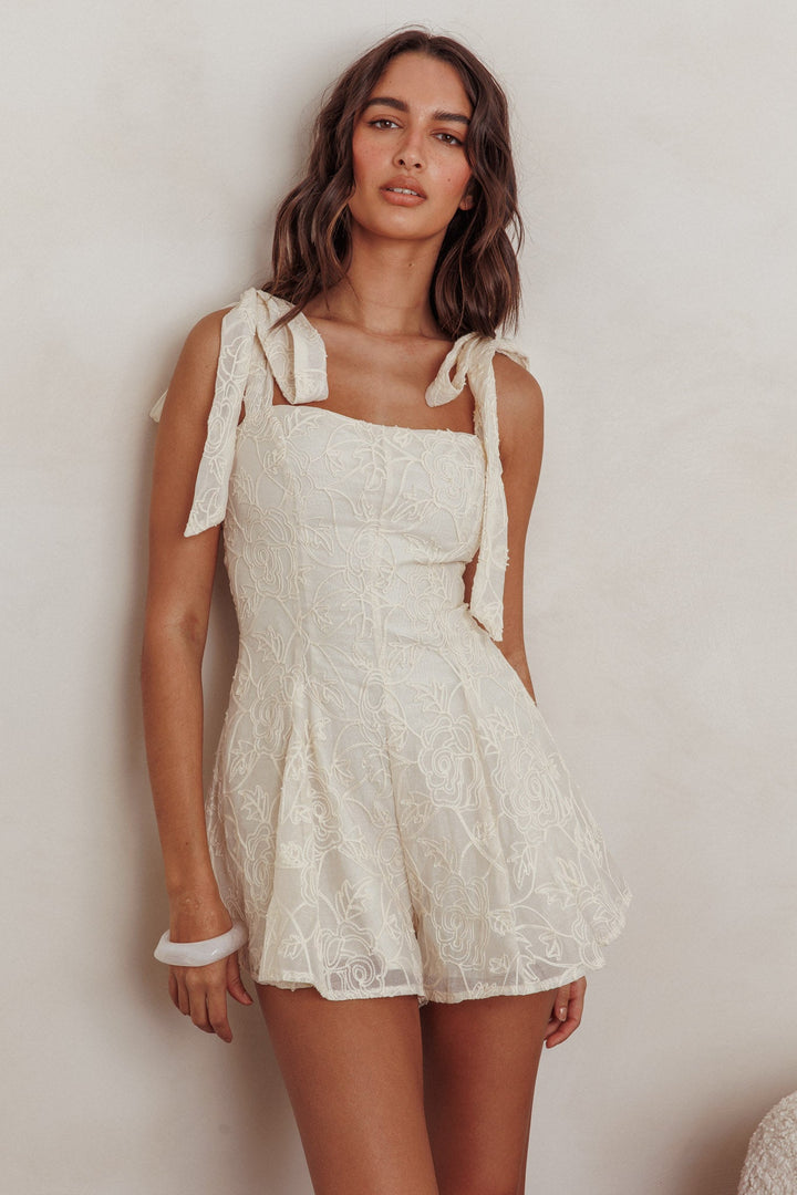 Elodie | Feminine Romper - Cream