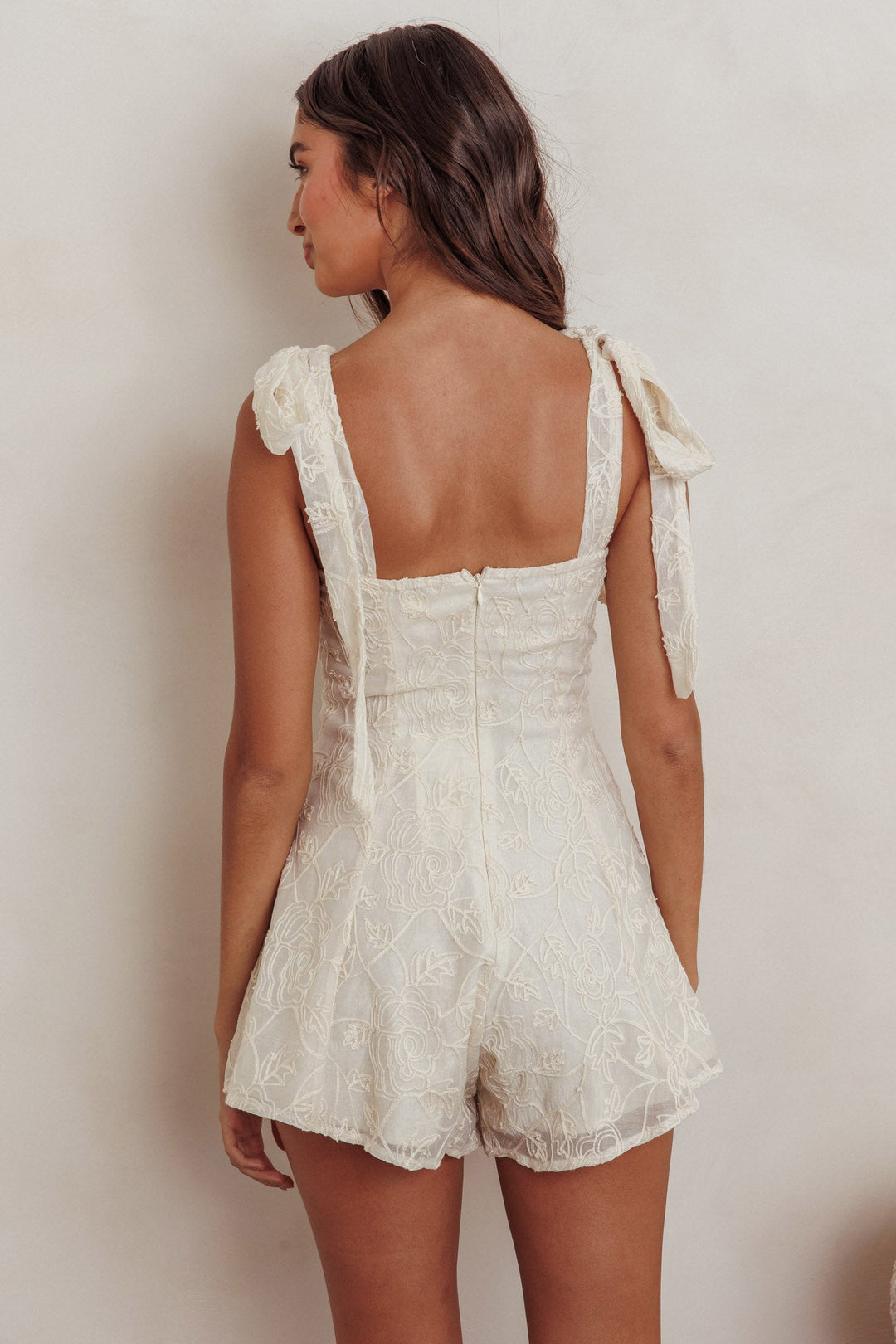 Elodie | Feminine Romper - Cream