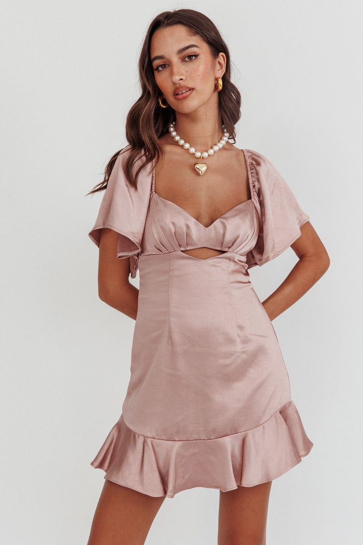Isabella | Ruffle Mini Dress - Blush