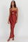 Mevi | Strapless Satin Maxi Dress - Terracotta