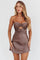 Isabelle | Strapless Mini Dress - Charcoal