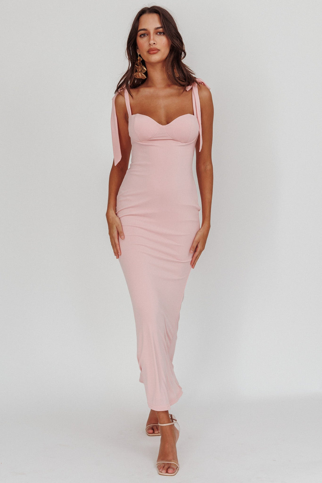 Rose Garden | Sweetheart Maxi Dress - Blush