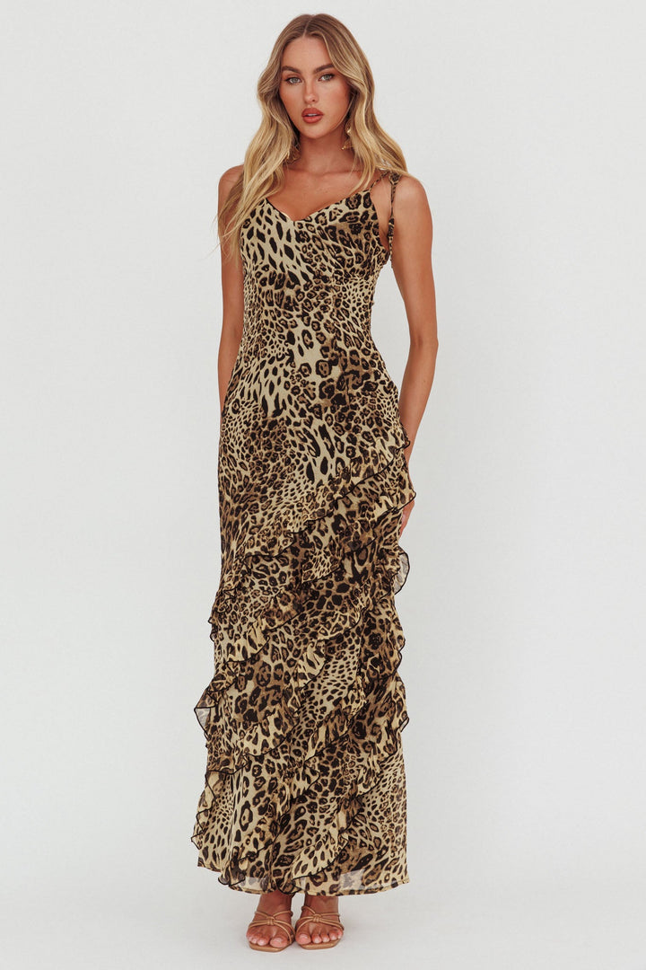 Valerie | Leopard Maxi Dress - Leopard