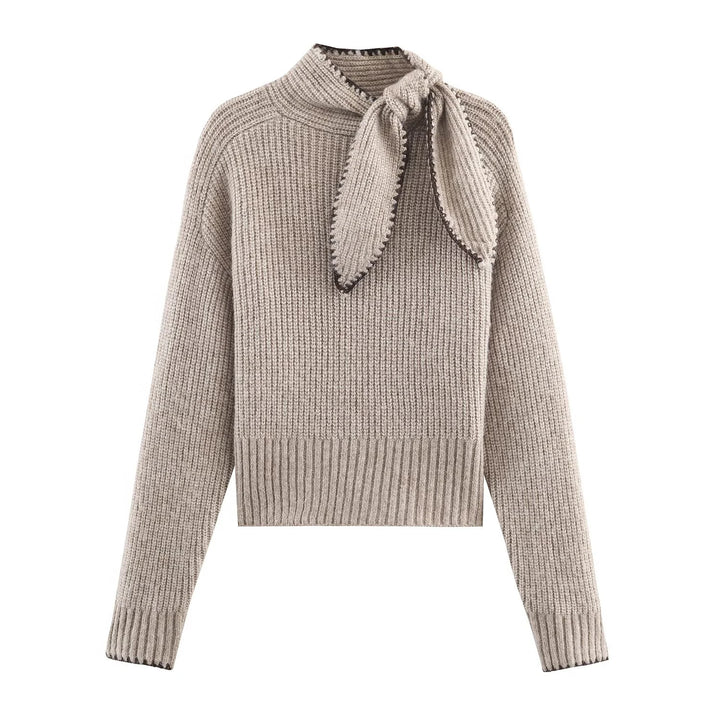 Harper - Bow-Neck Knit Jumper