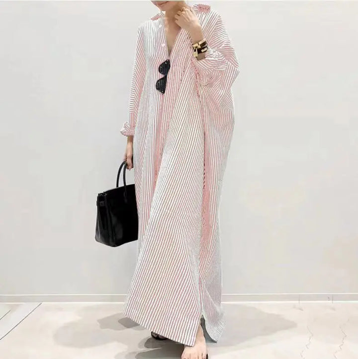 Giselle | Striped Shirt Maxi Dress