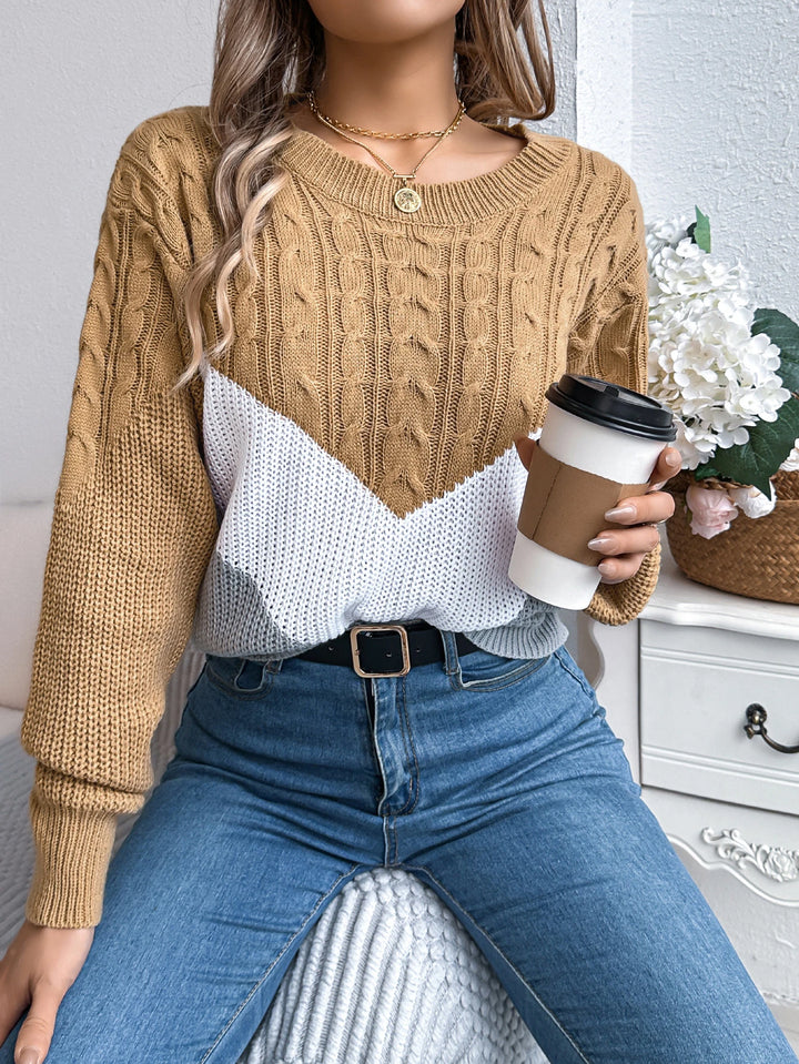 Mira - Colourblock Knit Jumper
