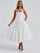 Edith | Square Neck Midi Dress White