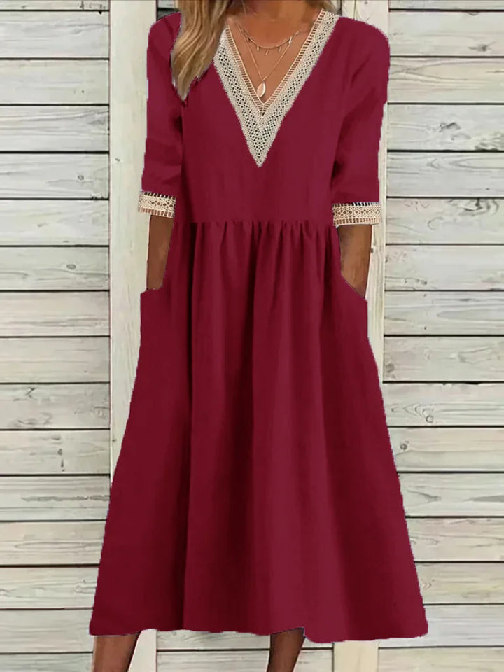 Estella | Breezy Lace Midi Dress