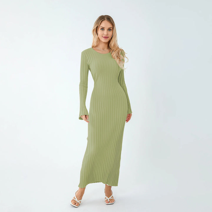 Mia - Ribbed Knit Maxi Dress