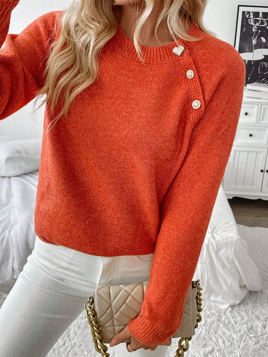 Kaia - Button Detail Knit