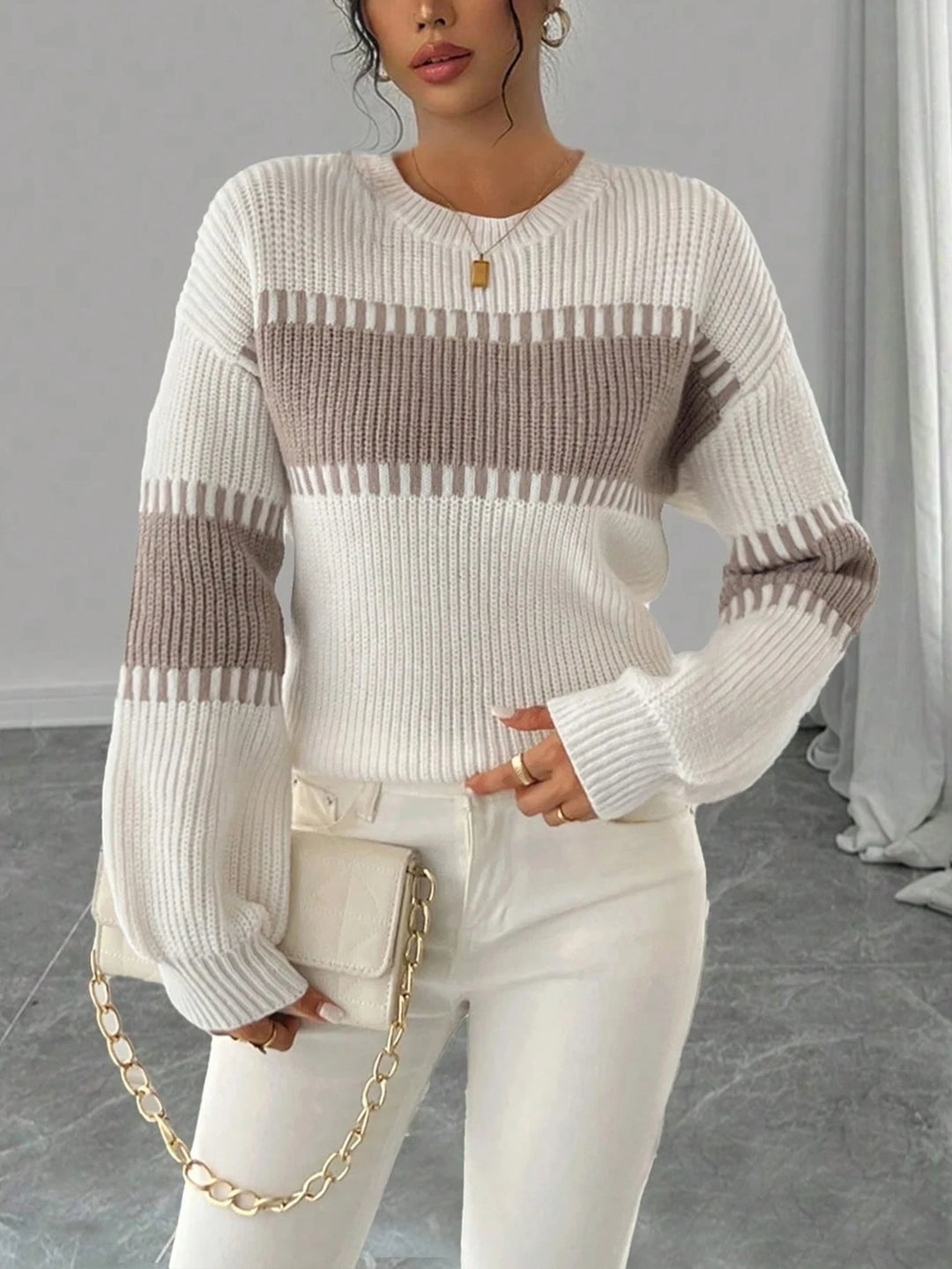 Daisy - Contrast Stripe Knit