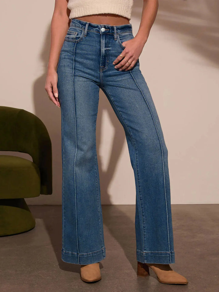 Lena - High-Waist Wide-Leg Jeans