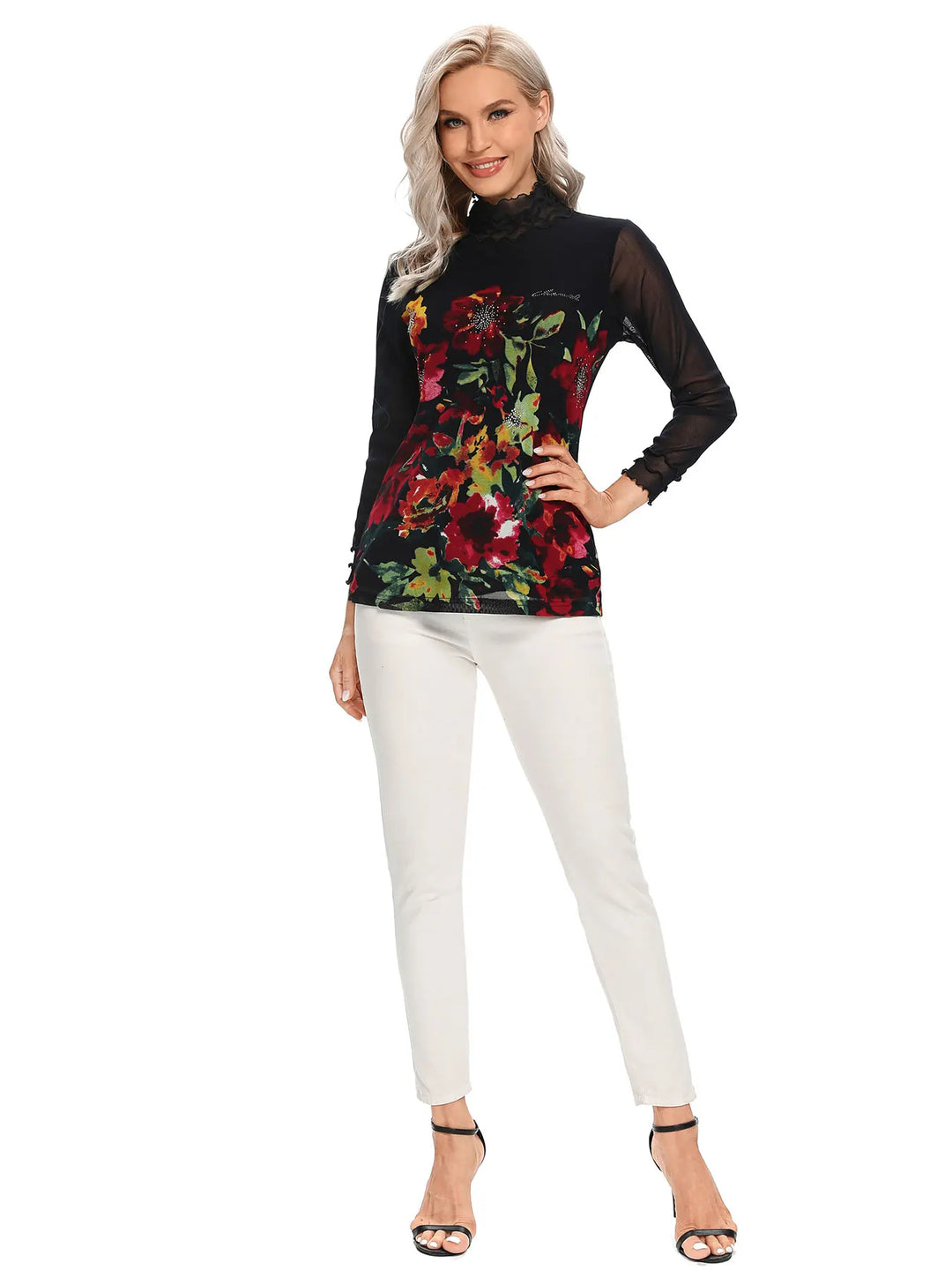 Elena - Elegant High-Neck Top